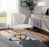 Finley Cream Velvet Office Chair