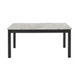 Celeste 64" Dining Table-Espresso/Faux Marble