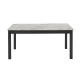 Celeste 64" Dining Table-Espresso/Faux Marble