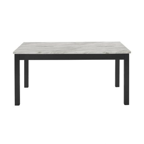 Celeste 64" Dining Table-Espresso/Faux Marble