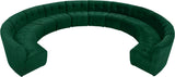Limitless Green Velvet 12pc. Modular Sectional