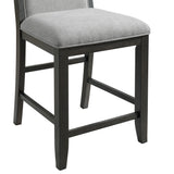 Elodie Counter Chair with Grey Fabric in Charcoal (2 Per Carton)