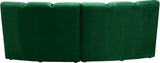Infinity Green Velvet 2pc. Modular Sectional