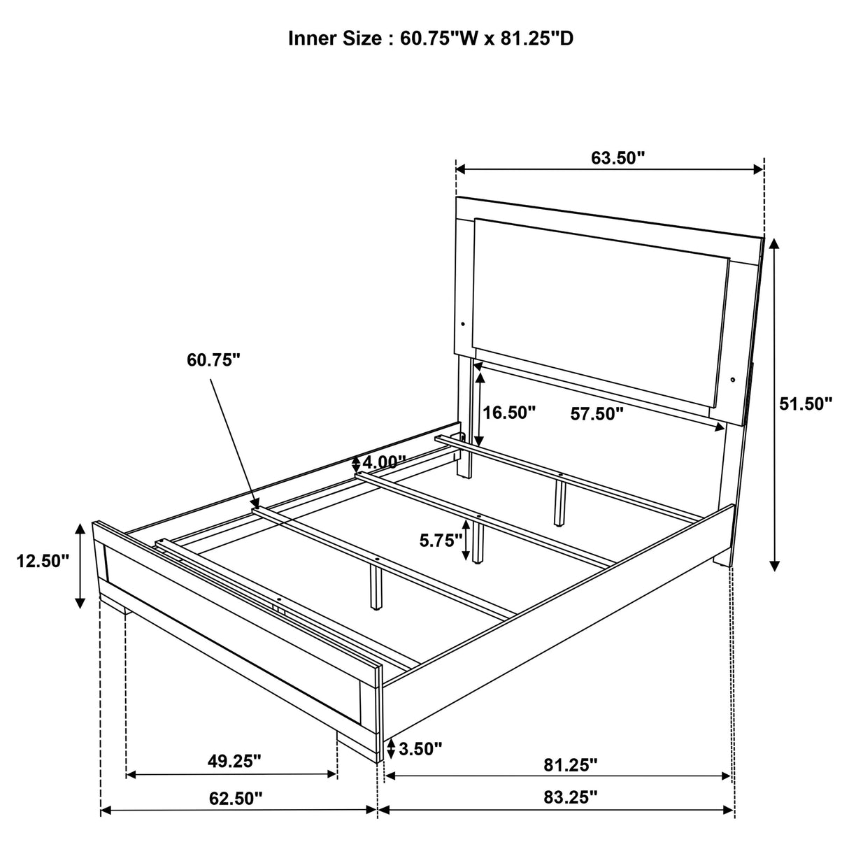 Hyland Panel Bed with LED Lighting