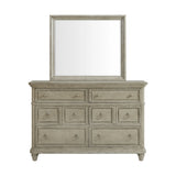 Whit-Ash Dresser and Mirror Set in Light Grey