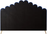 Lily Navy Velvet King Bed