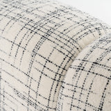 Shiloh - Modern Off-White + Black Fabric Bed