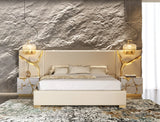 Aspen - Modern Beige + White + Gold 4-Piece Bedroom Set