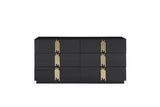 Token Modern Black & Gold 4-Piece Bedroom Set