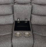 GRANADA CONSOLE LOVESEAT W/PWR FR-GRAY