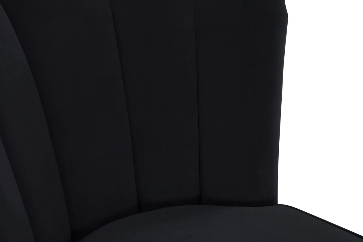 Lily Black Velvet Stool
