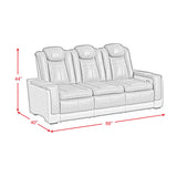 Lantana Power Motion Sofa with Power Headrest, Led, DDT, reading light and PWS in Rocky Grey/Brown