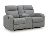 Gauntlet Reclining Loveseat with Console