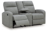 Gauntlet Reclining Loveseat with Console