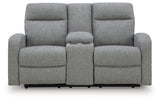 Gauntlet Reclining Loveseat with Console