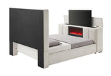 Serenity Bed with Speaker, TV Lift and Fireplace