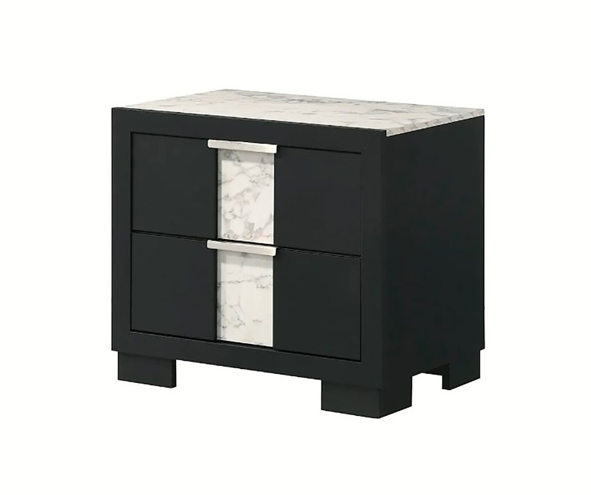 Crown Mark Furniture Rangley 2 Drawer Nightstand in Black image
