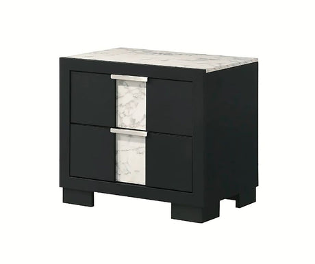 Crown Mark Furniture Rangley 2 Drawer Nightstand in Black image