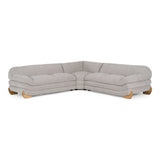 Crockett - Modern Light Grey Fabric Sectional Sofa