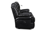 FLYNN CONSOLE LOVESEAT W/READING LIGHT, PWR FR- BLACK