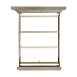 Whit-Ash Bedroom Set with 2 Nightstands in Light Grey