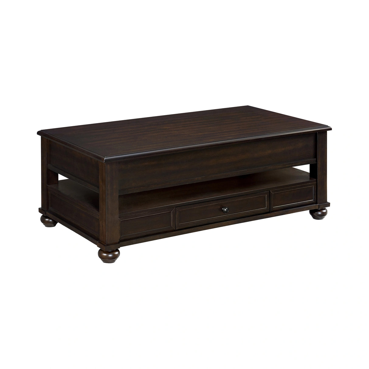 Wagner Rectangular Lift-Top Coffee Table w/ Casters in Cherry