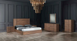Asus - Italian Modern Walnut Bed