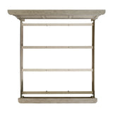 Whit-Ash Panel Bedroom Set with Door Chest in Light Grey