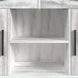 Rogen Rustic Buffet & Hutch with LED in Rustic White