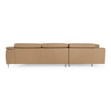 Viola - Italian Contemporary Deserto Leather Left Facing Sectional Sofa