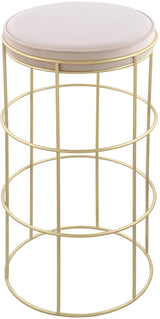 Rebar Cream Velvet Counter Stool