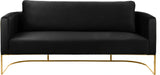 Casa Black Velvet Sofa