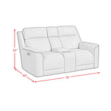 Mustang P3 Loveseat with Console in Aline