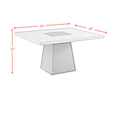 Jemma Standard Height Dining Set in Grey-Square Table and Four Chairs