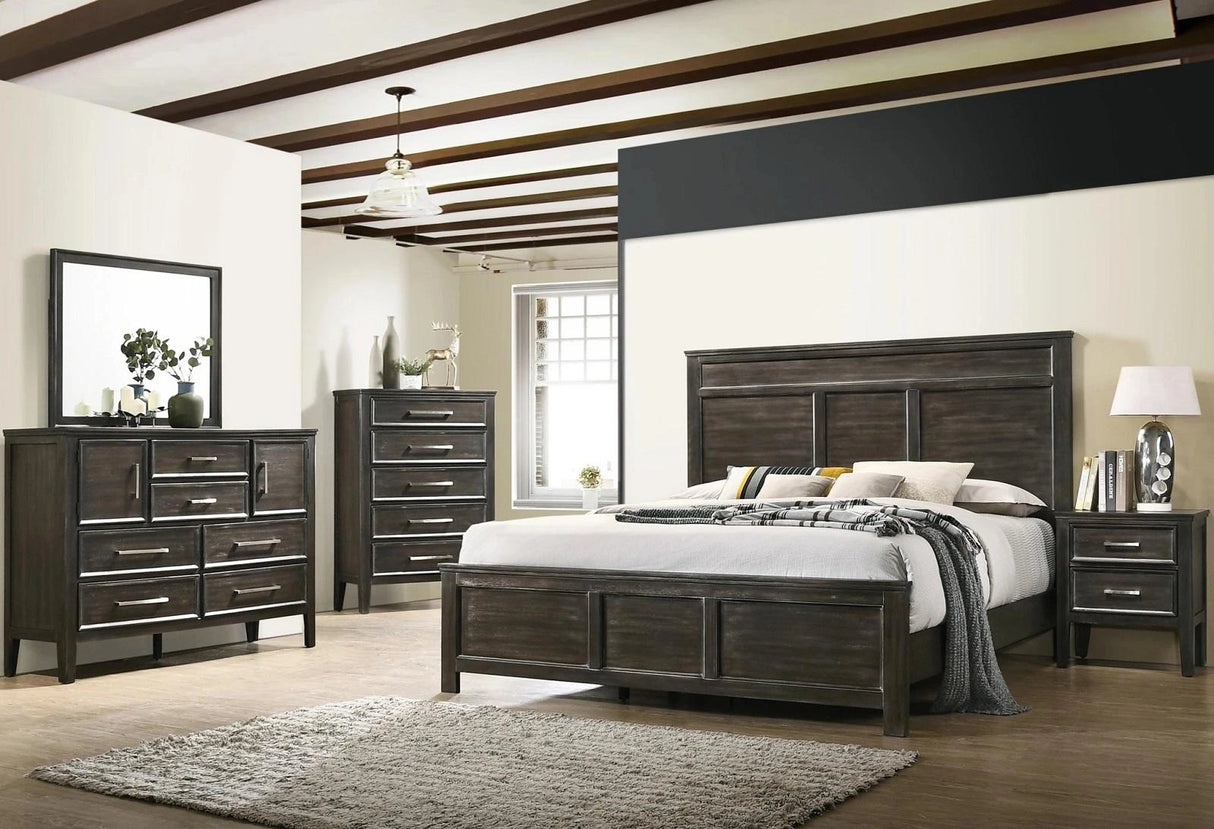 New Classic Furniture Andover 2 Drawer Nightstand in Nutmeg