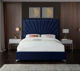 Eclipse Navy Velvet King Bed