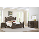 Brunswick Bedroom Set with 2 Nightstands in Mahogany