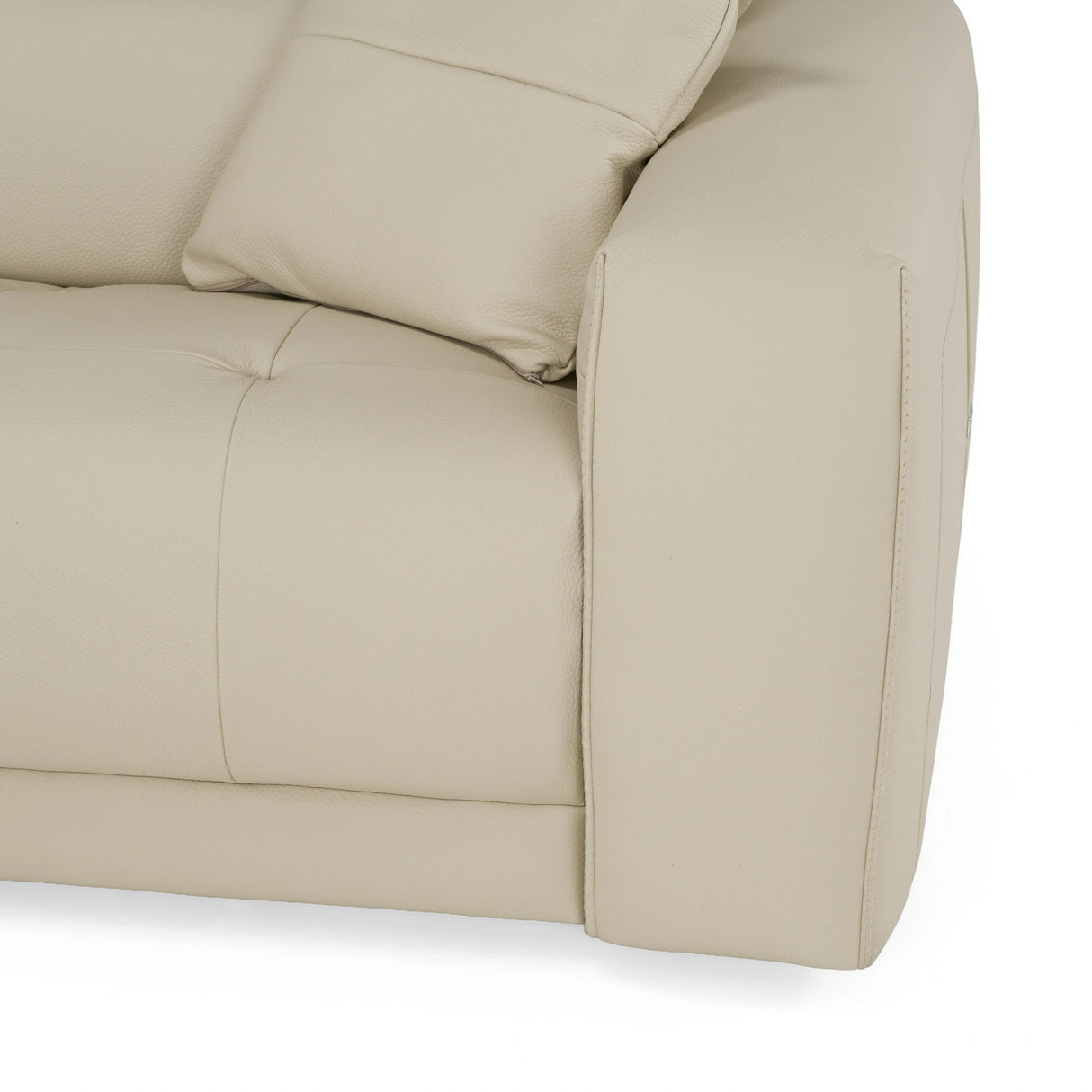 Dalton - Modern Italian Oyster Leather Sectional + 2 Recliners