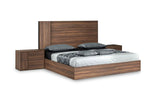Asus - Italian Modern Walnut Bed
