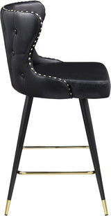 Hendrix Black Faux Leather Counter/Bar Stool