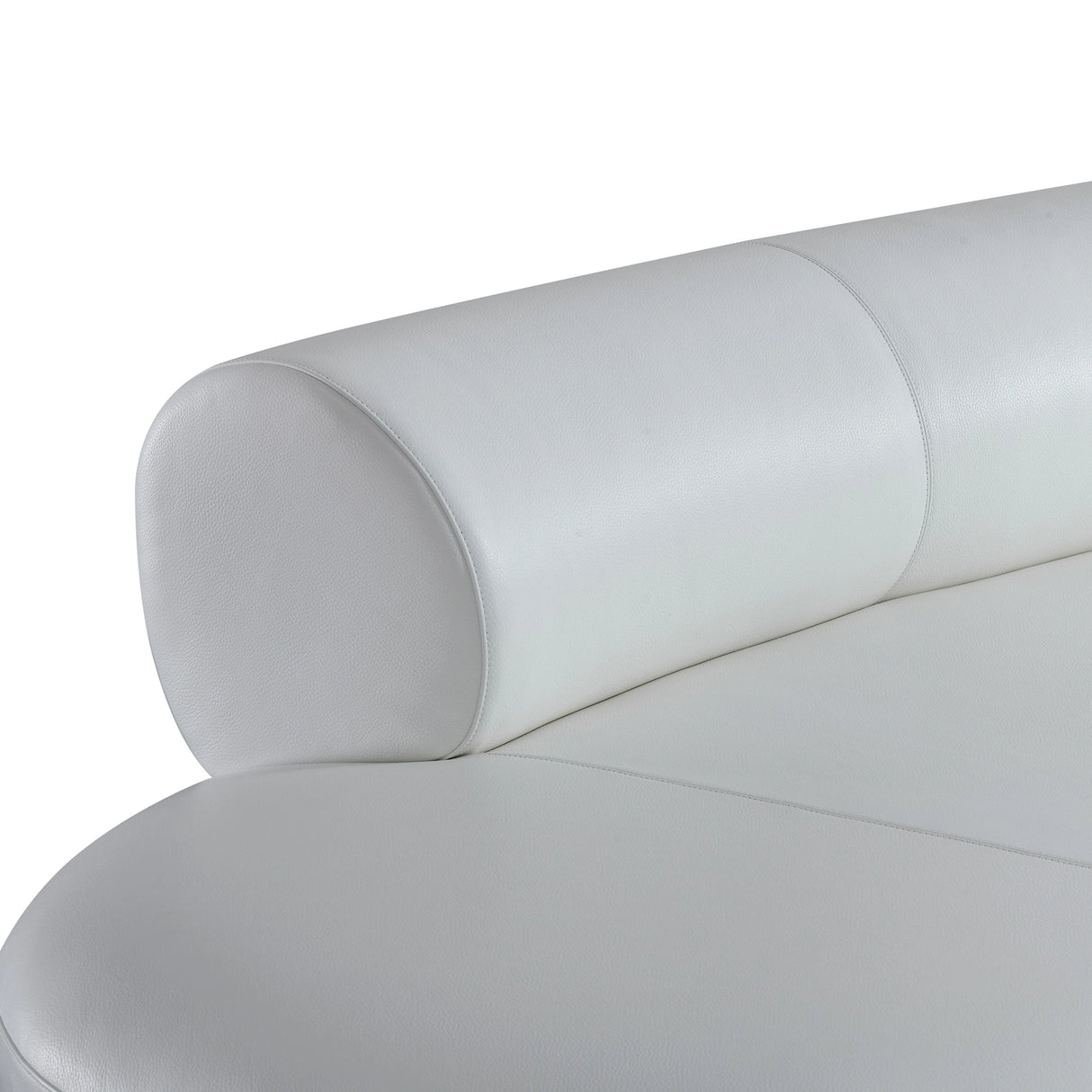 Stuart - Contemporary White Leather Left Facing Chaise Sectional Sofa