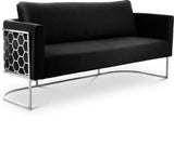 Casa Black Velvet Sofa