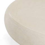 Denny - Modern Beige Fiberform Oval Coffee Table