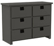 Elements International Cali Kids Dresser in Sleek Gray image