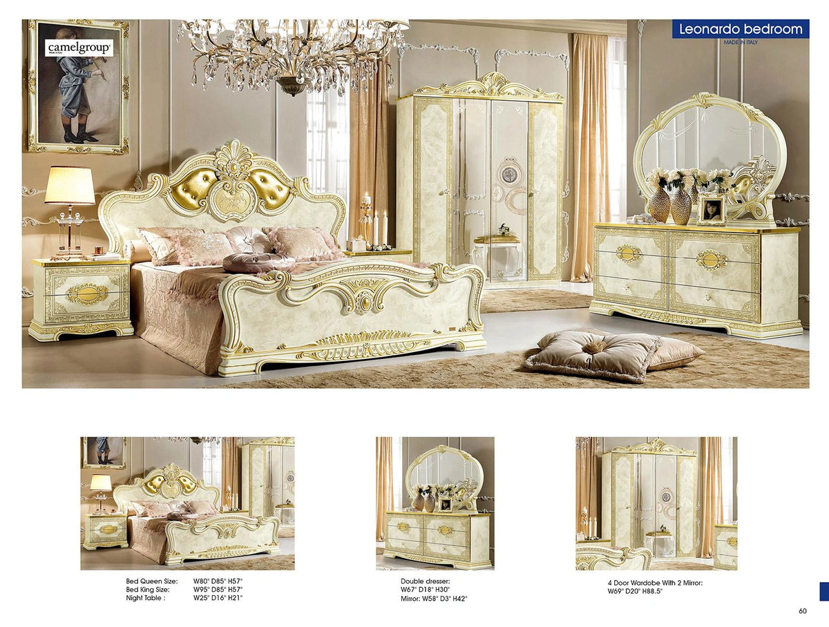 ESF Furniture Leonardo Mirror in Ivory