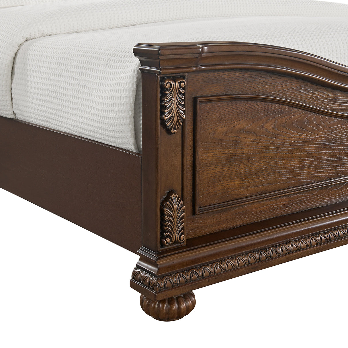 Cadenza UPH Bed with Black PU in Brown