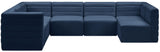 Quincy Navy Velvet Modular Sectional