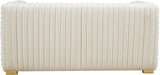 Ravish Cream Velvet Loveseat