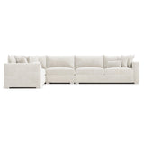 Helena Fabric Sectional Metal Foot