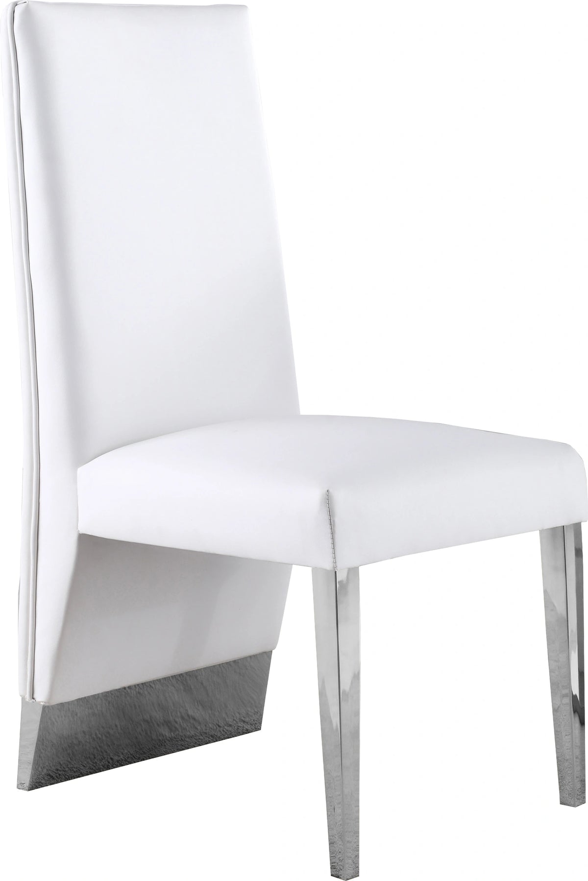 Porsha White Faux Leather Dining Chair